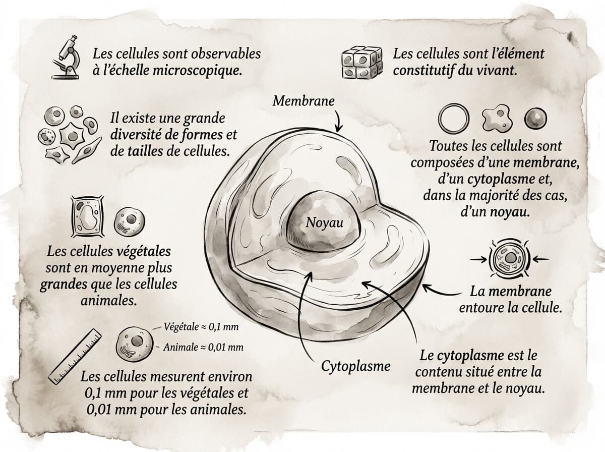 Exemple d'infographie générée - Les Cellules
